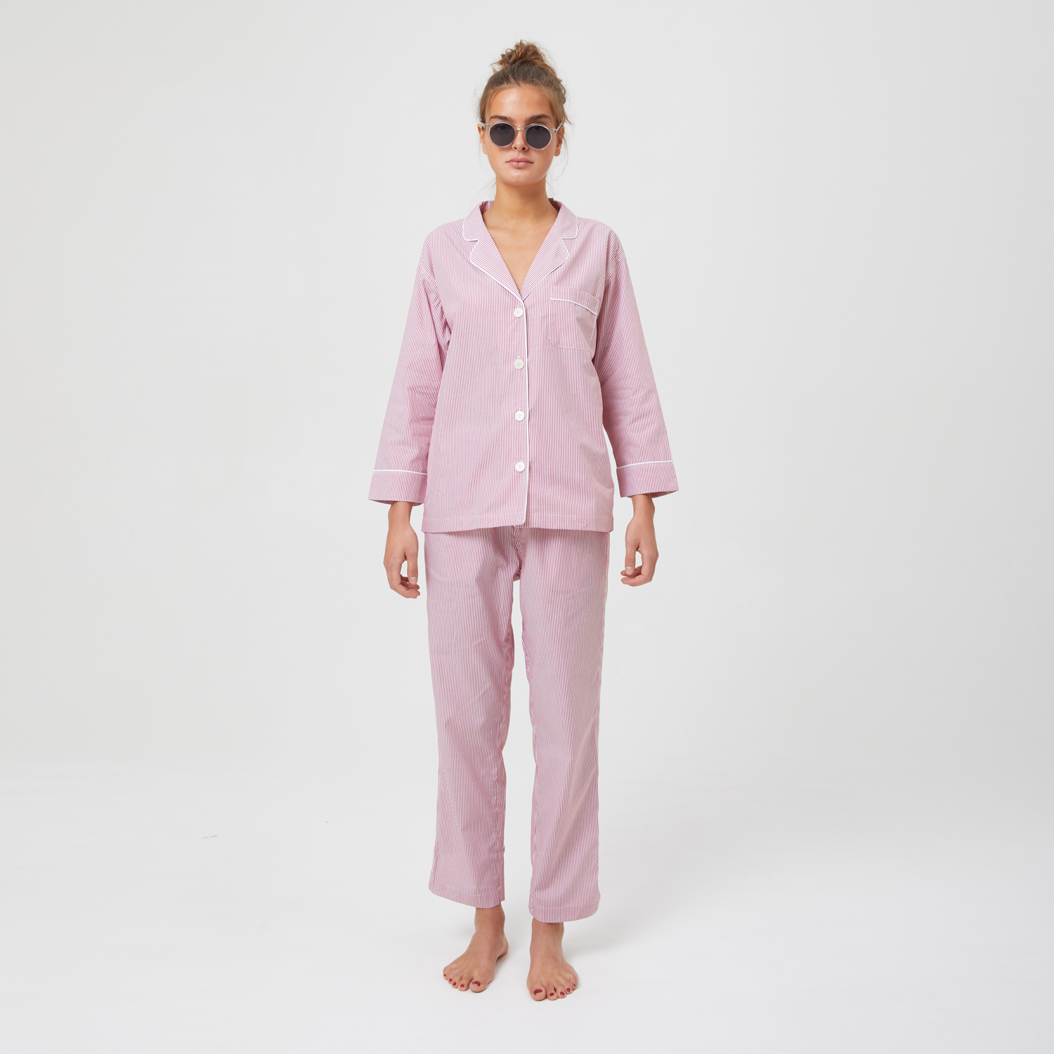 Eve Thin Stripe Red & White Pyjama | Womans Pyjamas | Nufferton Loungewear  – Nufferton - Unisex Loungewear - Official site | Kindermode, ab 25.01.