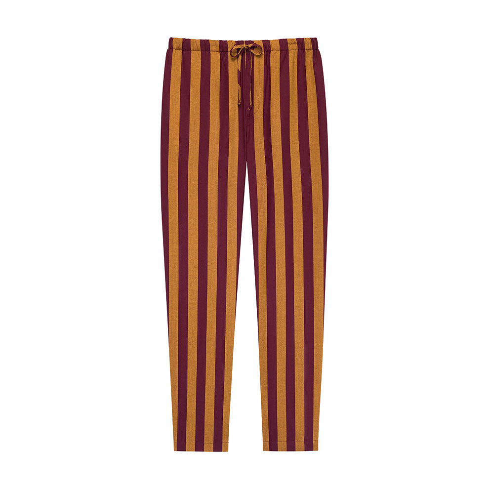 Uno Stripe Cabernet & Yellow Pyjama Pant