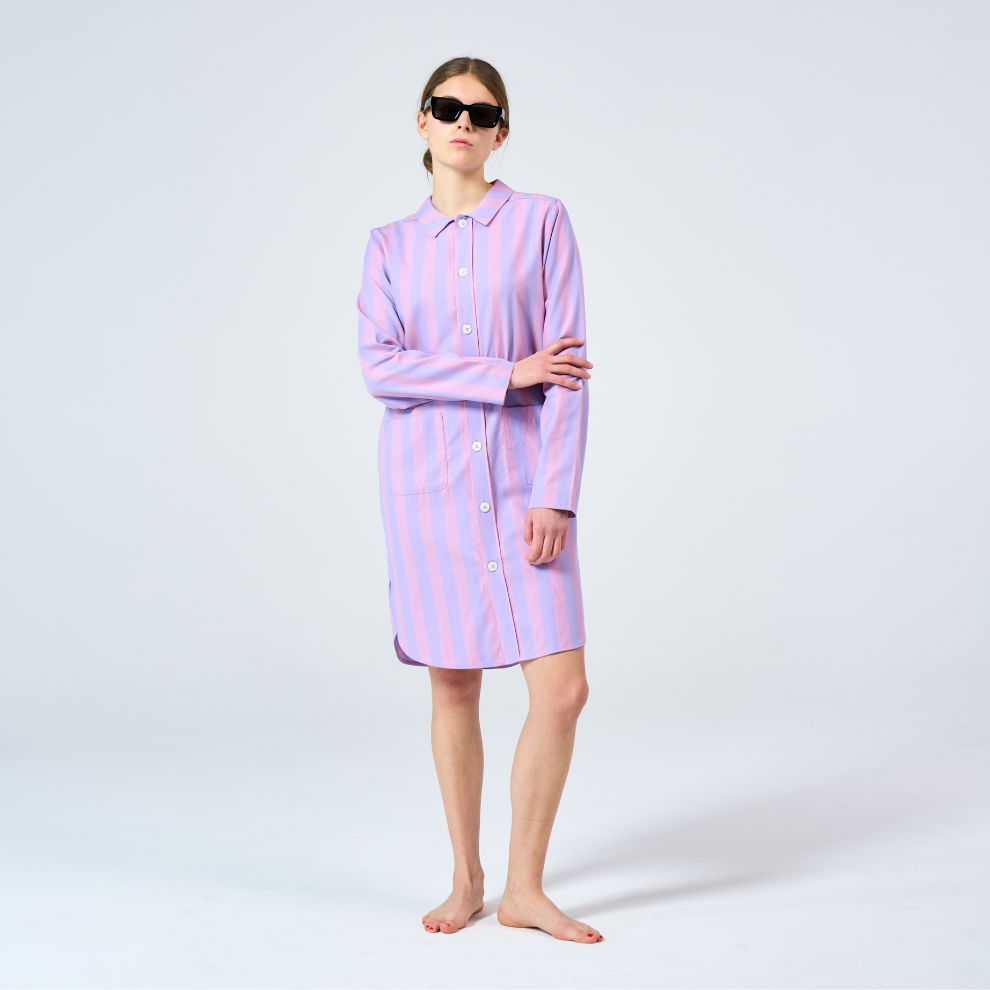 Sample Uno Long Violet & Purple Nightshirt