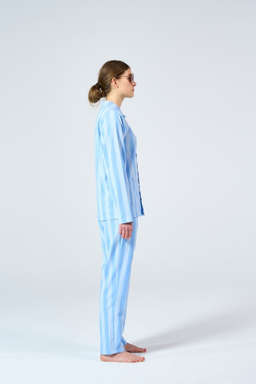 Sample Uno Stripe Light Blue & Blue Pyjamas