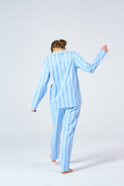 Uno Stripe Light Blue & Blue Pyjamas