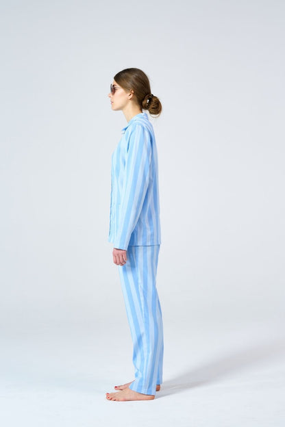 Uno Stripe Light Blue & Blue Pyjamas