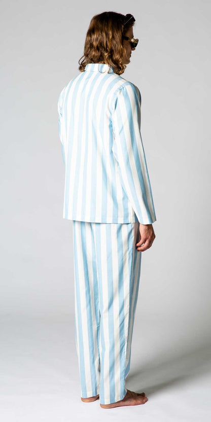 Uno Stripe Blue & White Pyjama-2