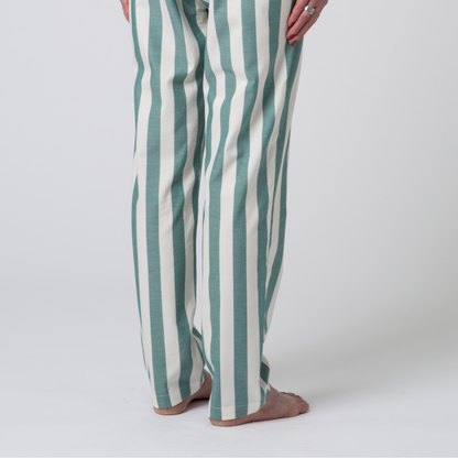 Uno Stripe Green & White Pant