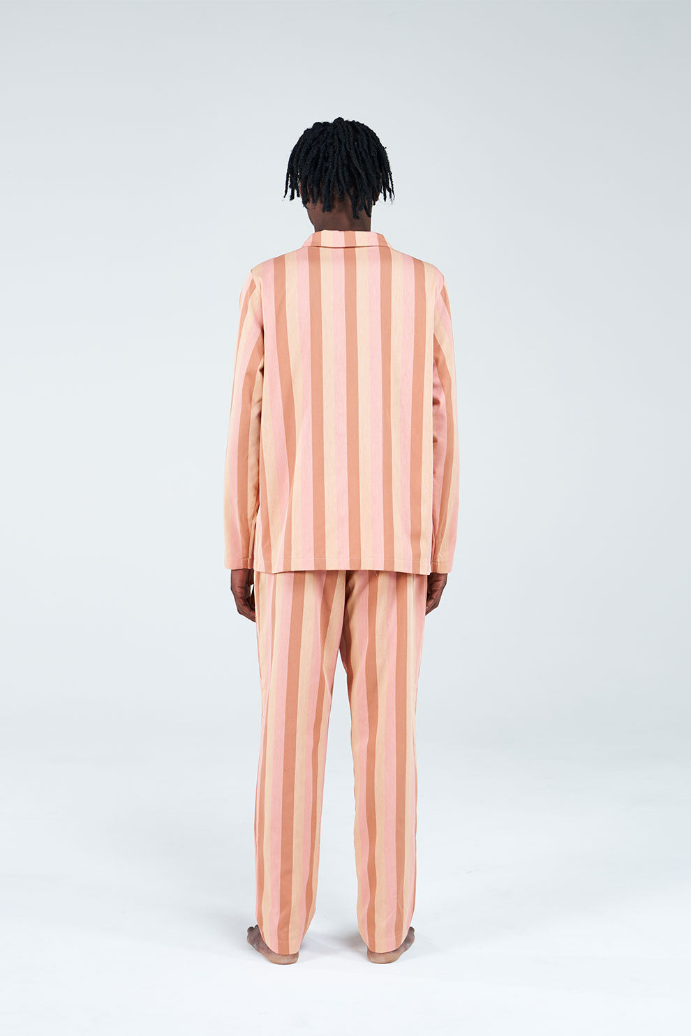 Uno Stripe Pink & Brown Pyjama
