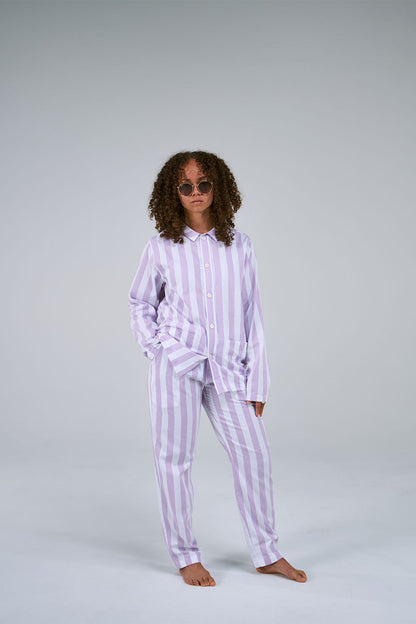 Uno Stripe Lavender & White Pyjama Pant