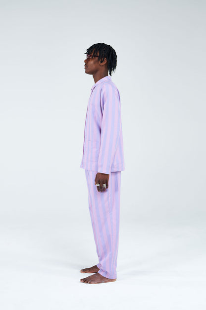 Uno Stripe Violet & Purple Pyjama Shirt