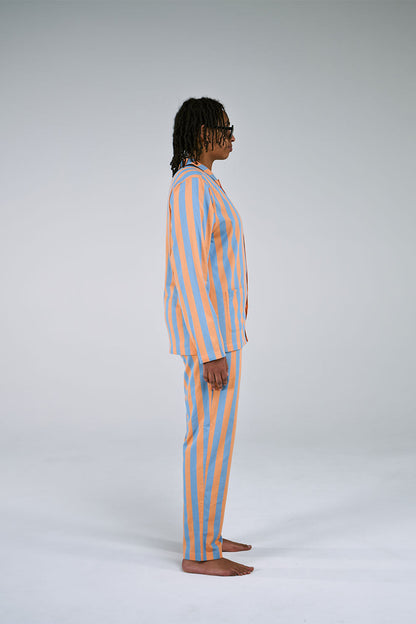 Uno Stripe Orange & Blue Pyjama Pant