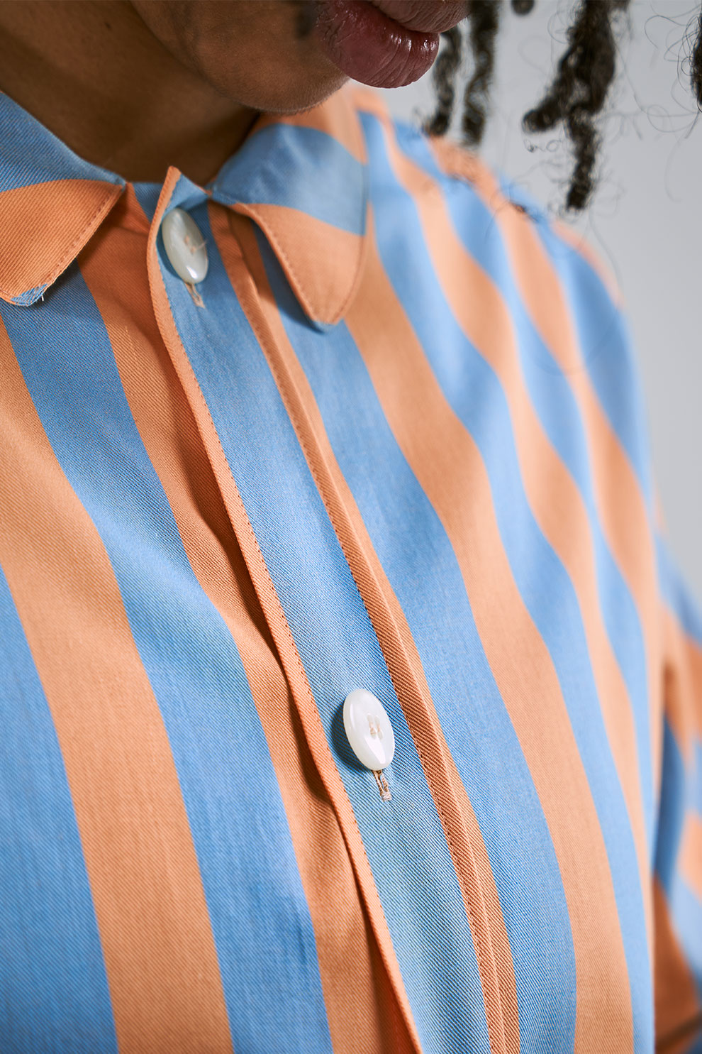 Uno Stripe Orange & Blue Pyjama