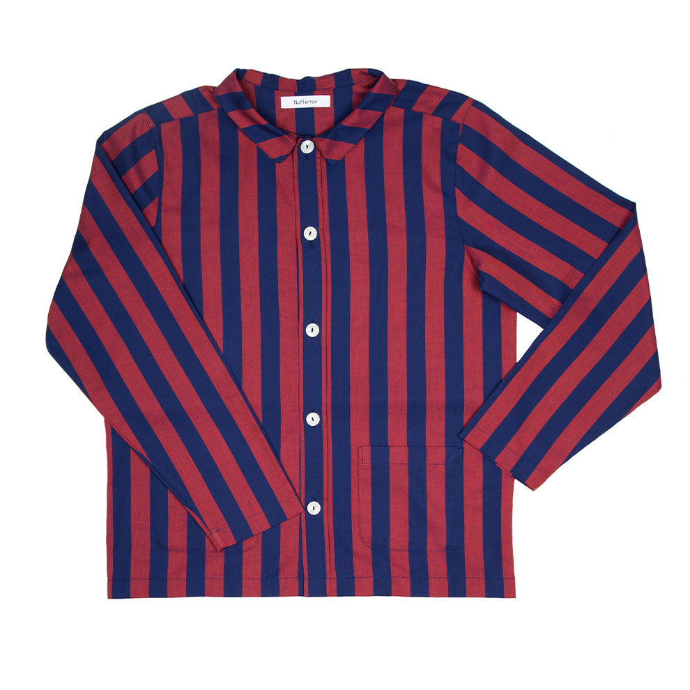 Uno Stripe Blue & Red Pyjama Shirt
