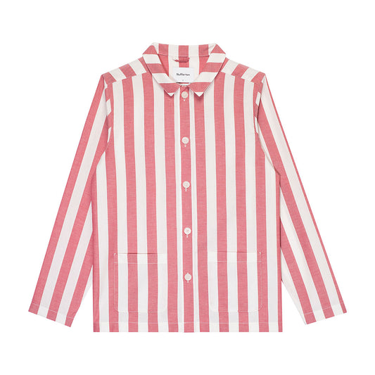 Uno Stripe Light Red & White Pyjama Shirt