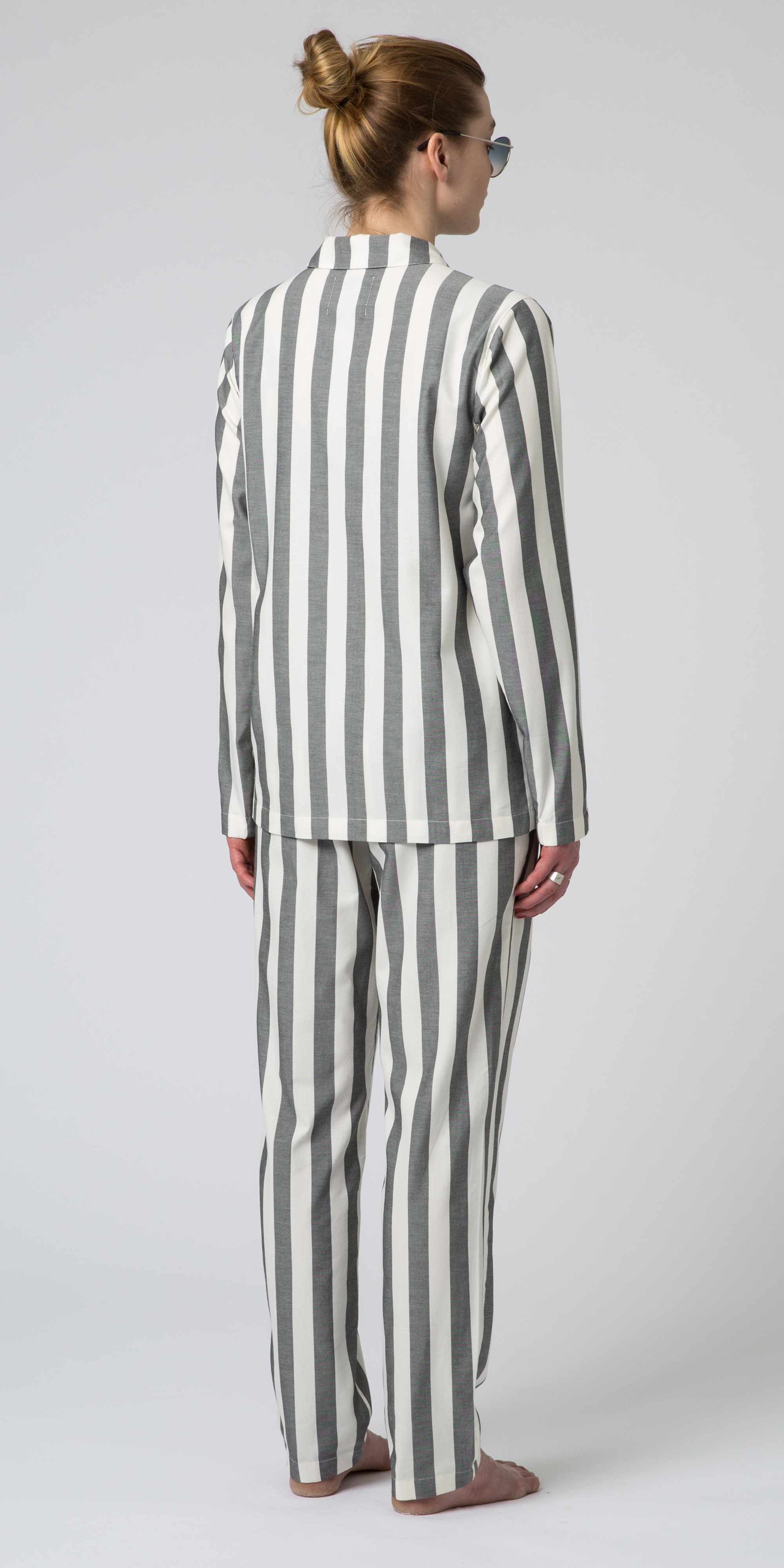 Uno Stripe Black & White Pyjama-2
