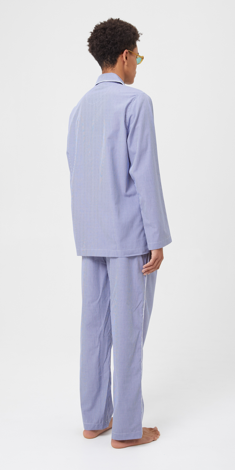 Alf Check Blue & White Pyjama-3