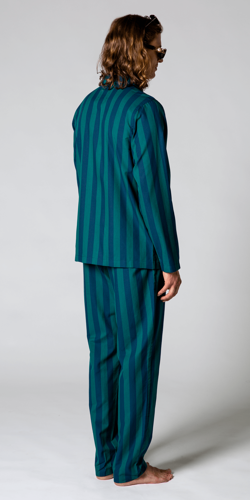 Uno Stripe Blue & Green Pyjama-2