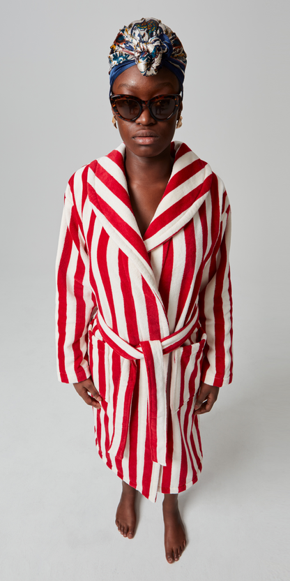Roy Stripe Red & White Robes-5