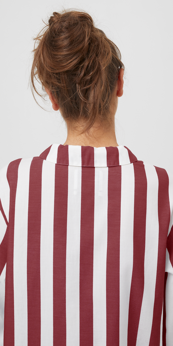 Uno Stripe Red & White Pyjama-3