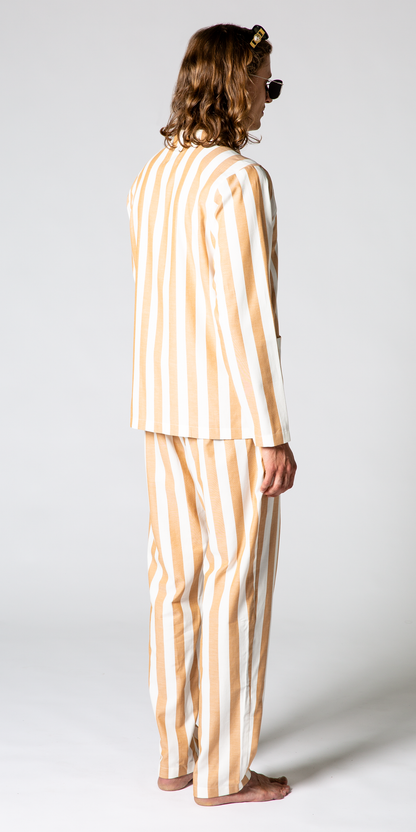 Uno Stripe Mustard & White Pyjama-3